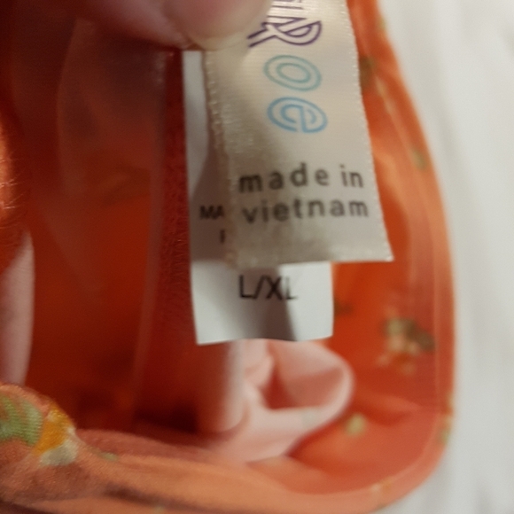 LulaRoe girks L/XL pink flower leggings - Picture 2 of 2